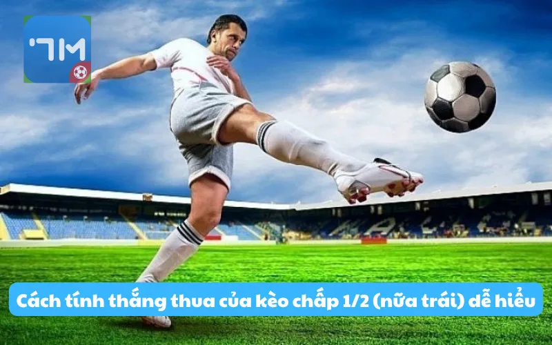Cách tính thắng thua của kèo chấp 1/2 (nữa trái) dễ hiểu